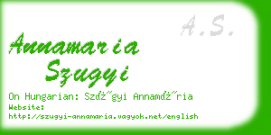 annamaria szugyi business card